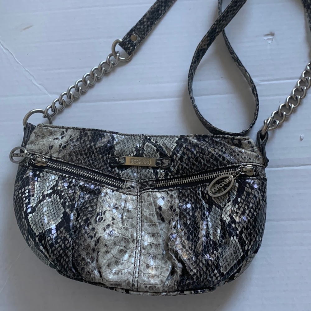 Snake skin faux purse crossbody